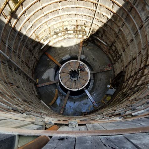 12’ diameter Downwards Concreting Shaft Form set for 1st lift – Atlanta GA